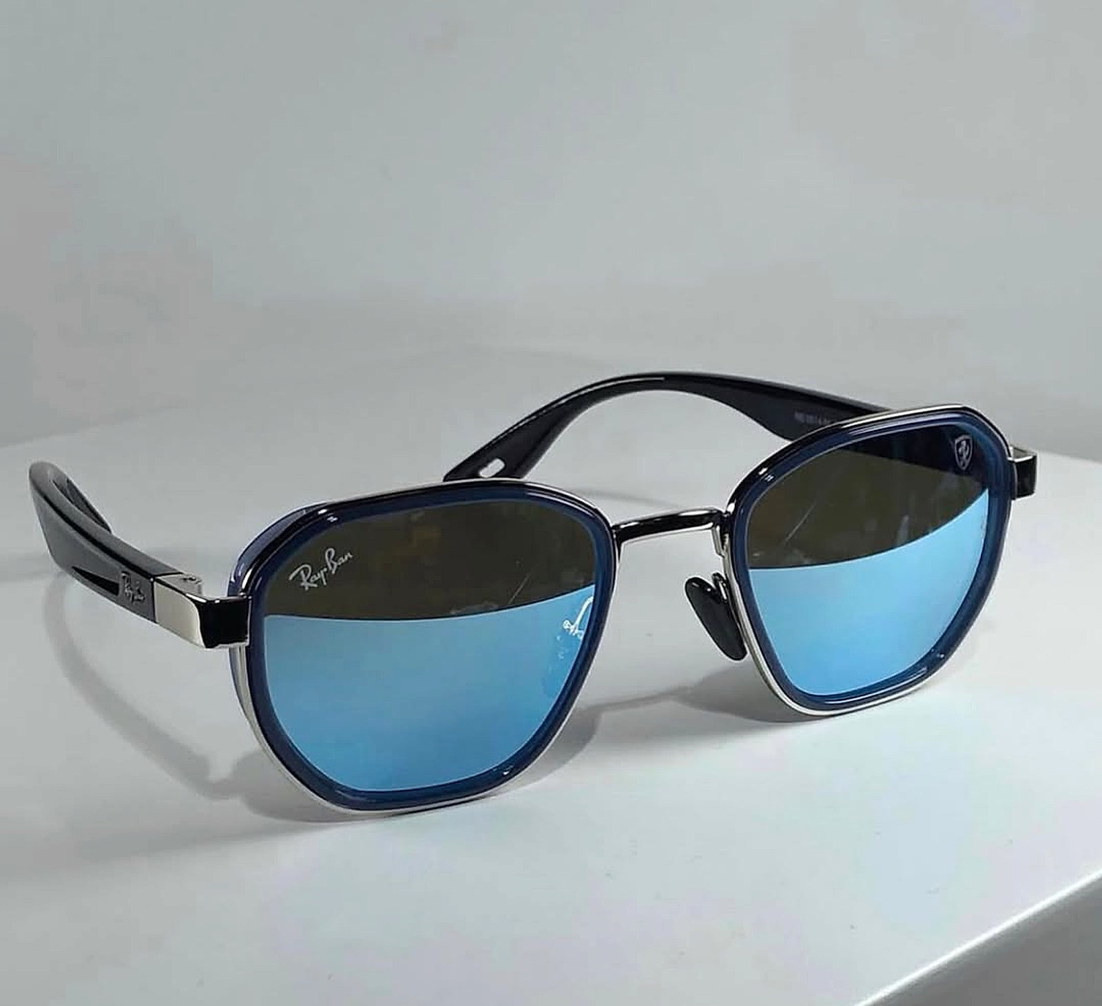 Blue mirror scuderia 51mm