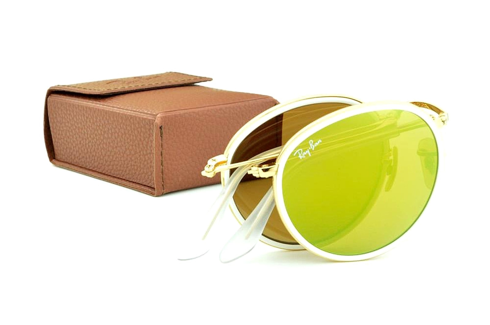 Folding Round RB3517 51mm Green Mirror