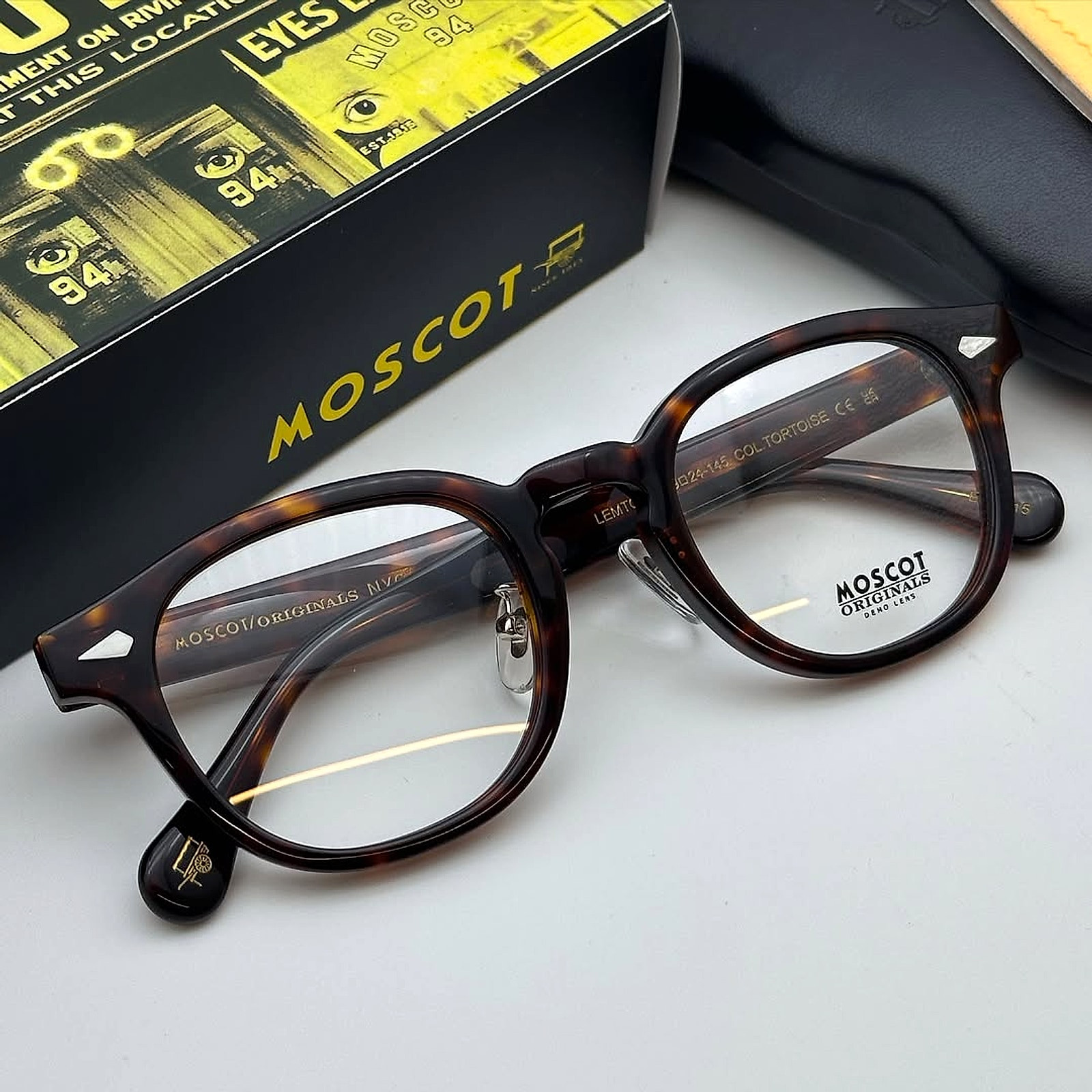 Lemtosh 49mm Moscot available in Full Black and Tortoise